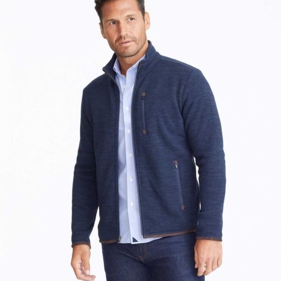 Untuckit Fleece Fullzip Blue Jacket 